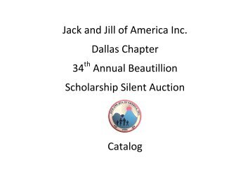 Jack and Jill of America Inc. Dallas Chapter 34th Annual Beautillion ...