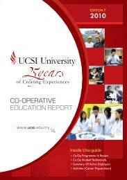 Co Op 2010 Report - UCSI