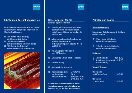 24 Stunden Bestückungsservice - ERNI Electronic Solutions!