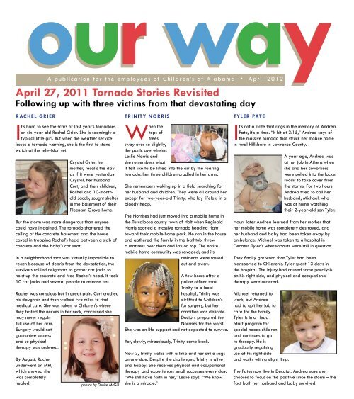 april 27, 2011 tornado stories Revisited - Children's of Alabama