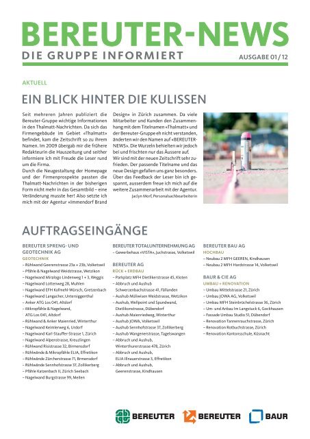 Bereuter-News 01 2012 (PDF 1.4 MB) - Bereuter Holding AG