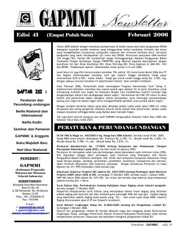 Edisi 41 Februari 2006 - GAPMMI