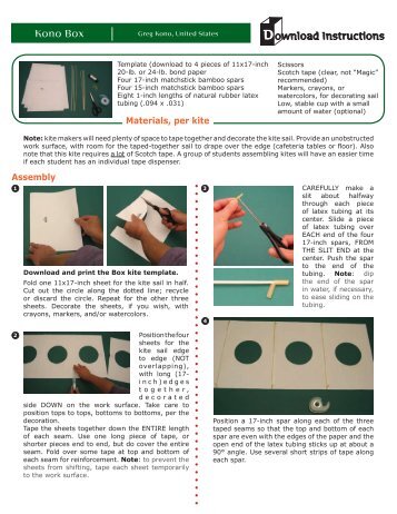 Kono Box Kite Instructions - Drachen Foundation