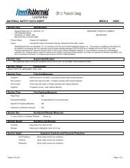 material safety data sheet msds # 25001 - Msds - Newell Rubbermaid