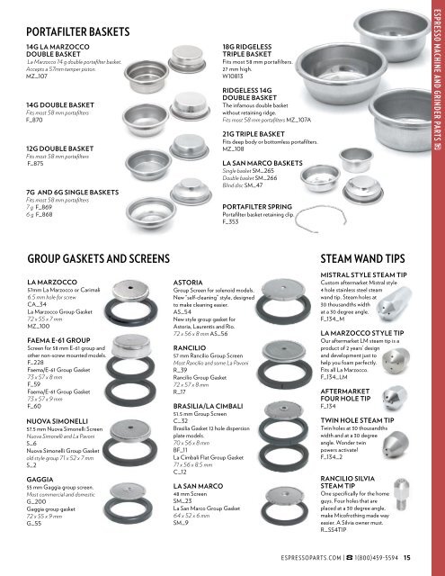 RECoMMENDED REsoUrCEs - Espresso Parts