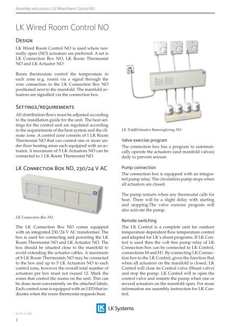 LK Wired Room Control (NO) - LK Systems AB