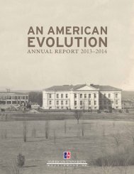 An American Evolution: American University Annual Report 2013-2014