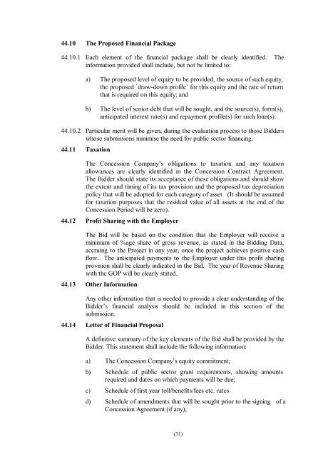 Standard Form of Bidding Documents for Procurement of Works on ...