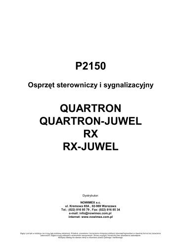 Katalog 2150 typoszereg QUARTRON, QUARTRON-JUWEL ...
