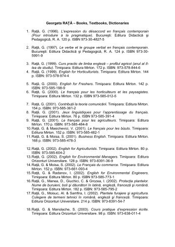 Georgeta RATA - Books, Textbooks, Dictionaries.pdf