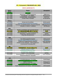 FF â Fohnsdorf / ÃBUNGSPLAN - 2009