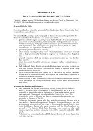 educational visits policy.pdf - Westfield School