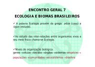 ENCONTRO GERAL 7 ECOLOGIA E BIOMAS BRASILEIROS - CDCC