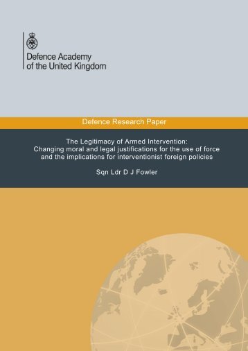 Defence Research Paper - Defence Academy of the United Kingdom