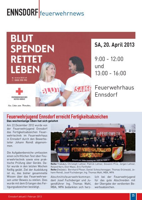 SA, 20. April 2013 - Gemeinde Ennsdorf