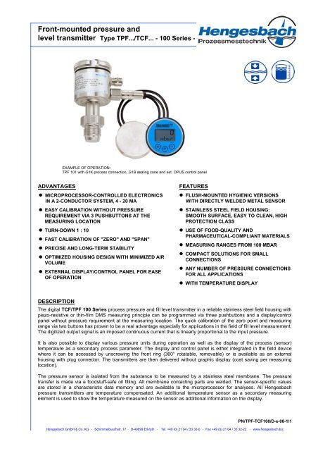 Data sheet - Hengesbach GmbH & Co. KG