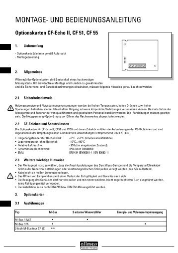 Montageanleitung Optionskarten - Allmess GmbH