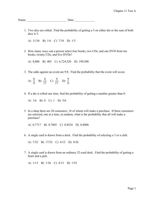 1 Two Dice Are Rolled Find The Probability Of 1 Two Dice Are Rolled Find The Probability Of