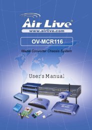 AirLive OV-MCR116 User's Manual - kamery airlive airlivecam