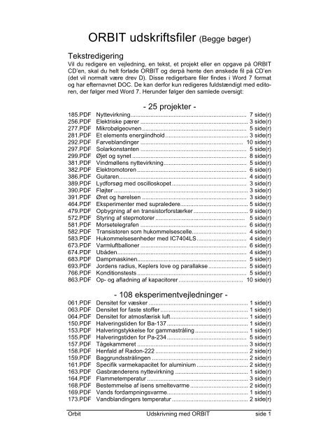 060.PDF Samtlige ORBIT udskriftsfiler............................................. 5 ...