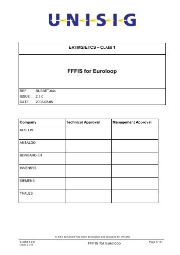 FFFIS for Euroloop