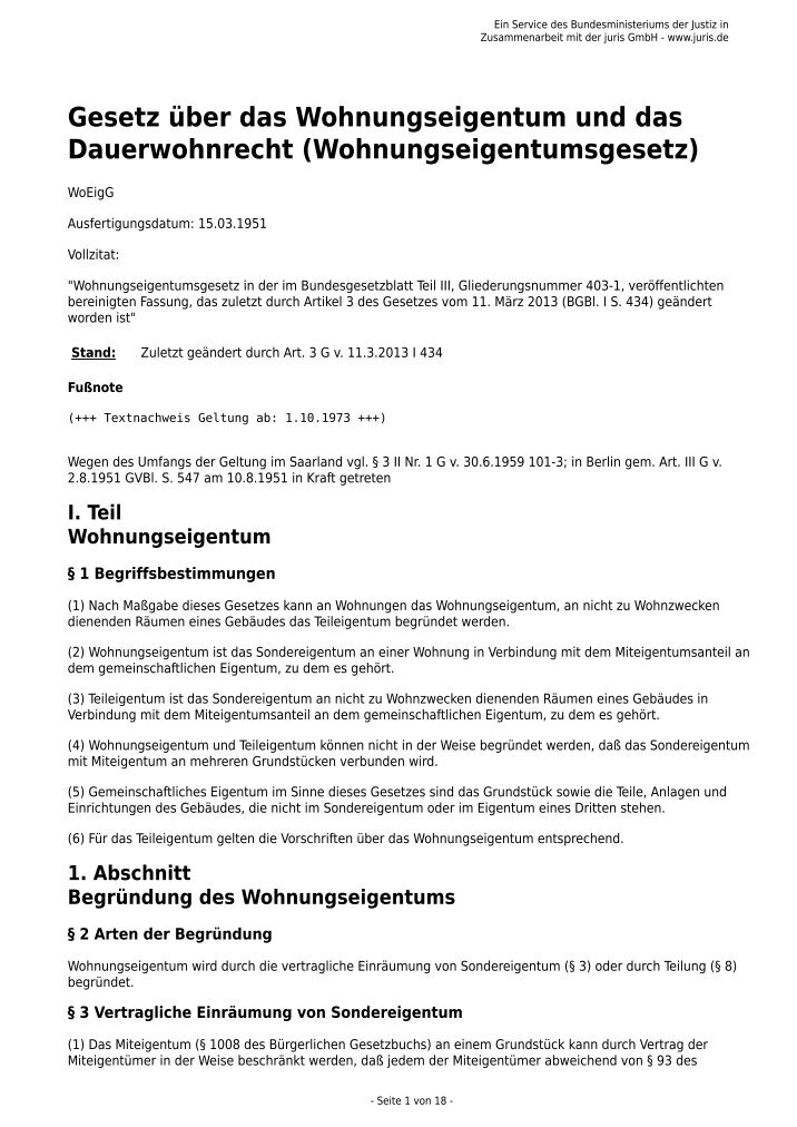 Wohnungseigentumsgesetzes Magazine