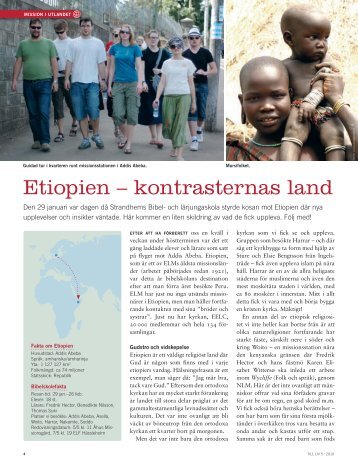 Etiopien â kontrasternas land - Till Liv