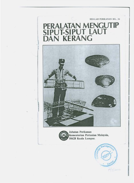RP Bil. 36 Peralatan Mengutip siput laut dan - Seafdec