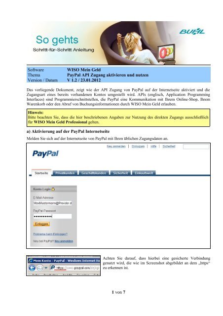 Paypal Zugang Paypal Zugang