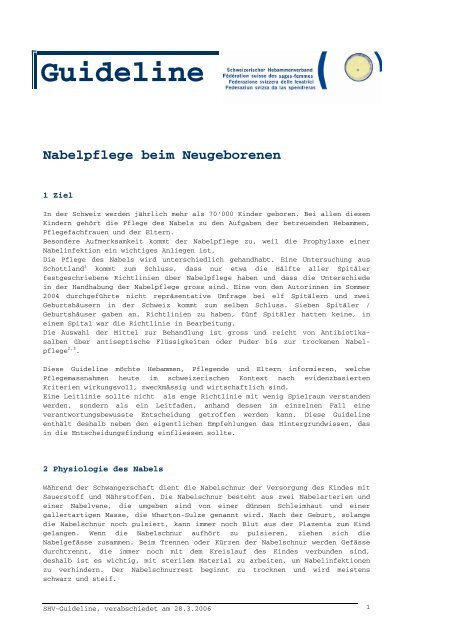 Nabelpflege Beim Neugeborenen