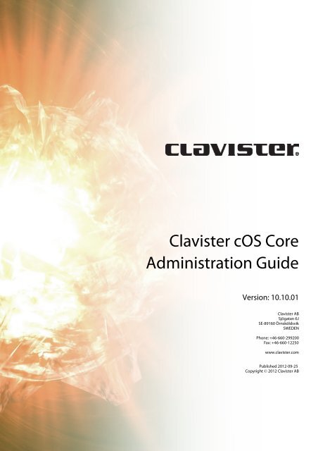 Clavister cOS Core Administration Guide
