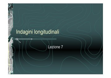 Indagini longitudinali - Lettere e Filosofia