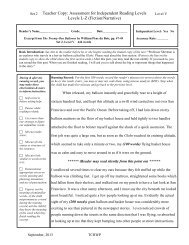 pix Teachers College Running Records Level L levels l z reading assessment the