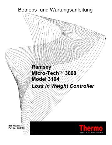 Betriebs- und Wartungsanleitung Ramsey Micro-Tech 3000 Model ...