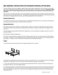 bed assembly instructions for standard bunking lofting beds