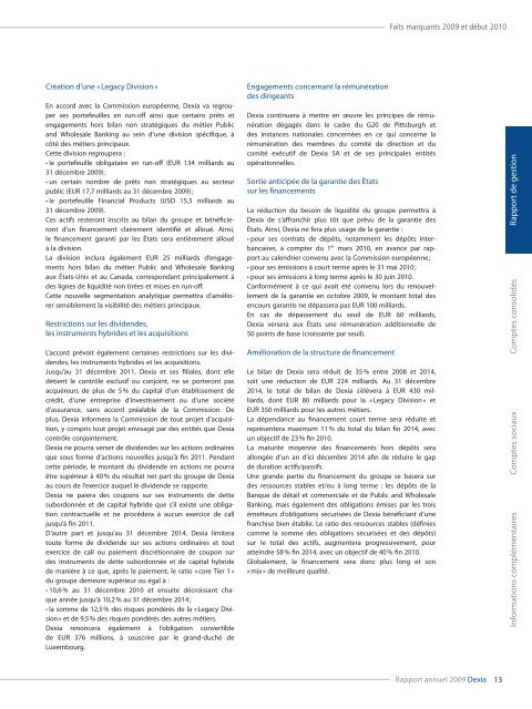 Rapport annuel 2009 - Dexia.com