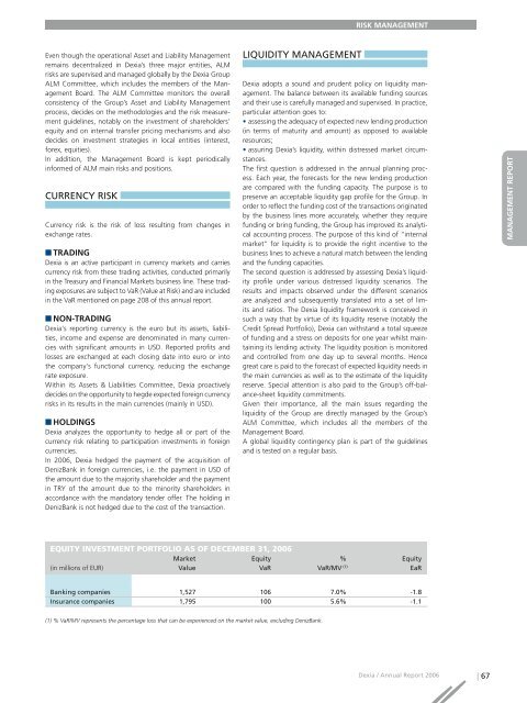 Annual report 2006 - Dexia.com