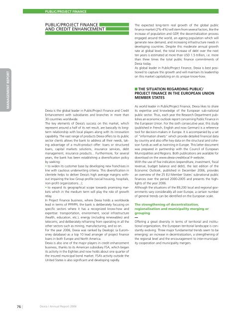 Annual report 2006 - Dexia.com