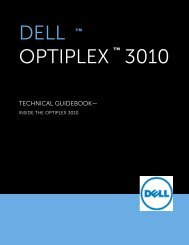 OptiPlex 3010 Tech Guidebook - Dell