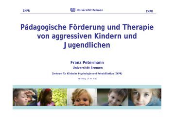 PÃ¤dagogische FÃ¶rderung und Therapie von aggressiven Kindern ...