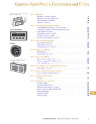 Counters, Panel Meters, Tachometers and Timers