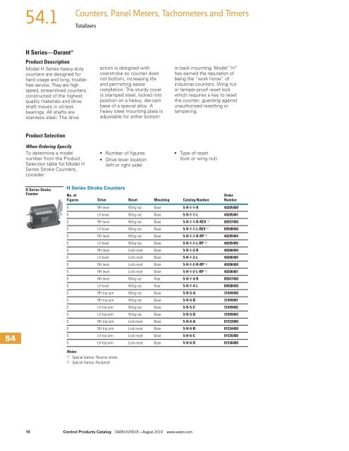 Counters, Panel Meters, Tachometers and Timers