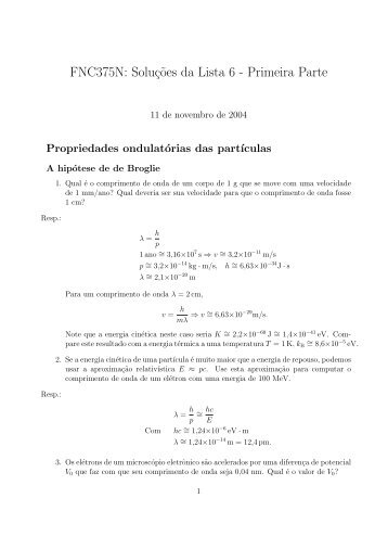 FNC375N: SoluÃ§Ëoes da Lista 6 - Primeira Parte - Plato