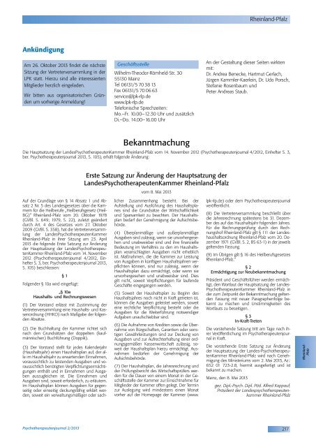 Psychotherapeutenjournal 2/2013 (.pdf)