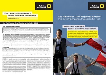 Die Raiffeisen-Tirol Regional-Anleihe Ihre ... - Boerse-ON