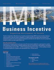 Enhanced IMIT Business Incentives: Overview - Invest Toronto