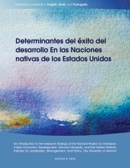 Determinantes del éxito del desarrollo En las Naciones nativas de ...