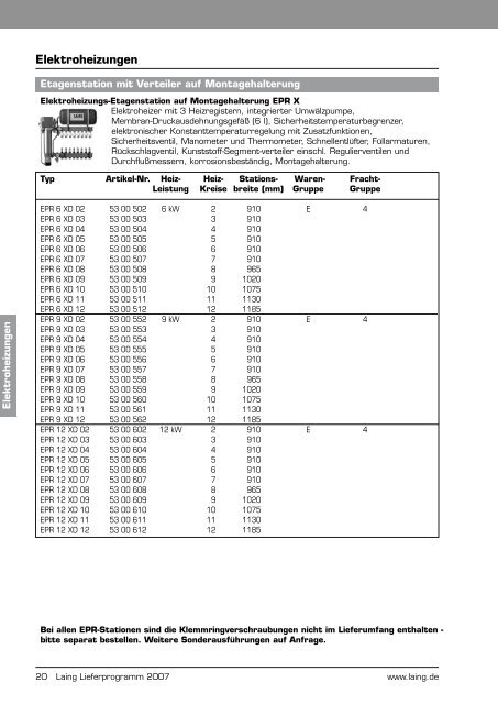 Lieferprogramm 2007 - Heizungs-Discount