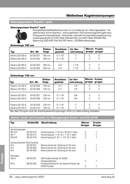 Lieferprogramm 2007 - Heizungs-Discount