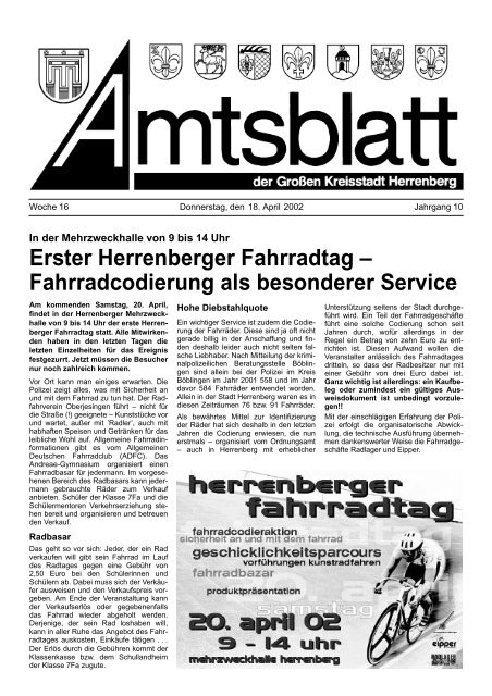 Amtsblatt 16-2002 - Herrenberg